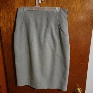 Gray pencil skirt